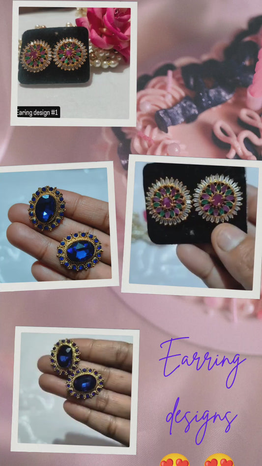 A combo set of 2 earrings, that give you an elegant look in every occasion